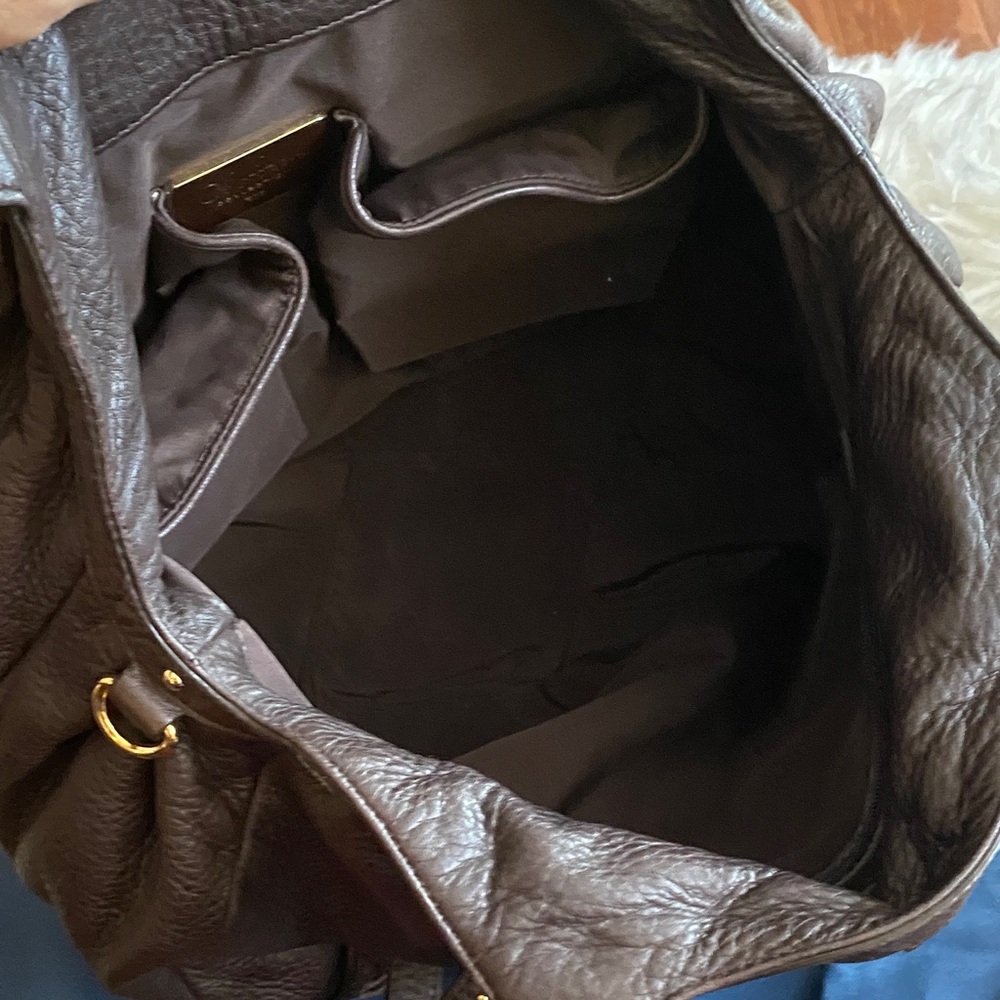 COLE HAAN Collection C06 Gorgeous Brown Leather Handbag, braided strap - Picture 11 of 16